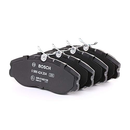 Bosch BP092 - Pastiglie Freni Auto, Delantero - Calidad Bosch - Reducción de Ruido y Polvo - Certificación ECE-R90 - Sin Cobre - 1 Juego de 4 Pastillas - Con Accesorios