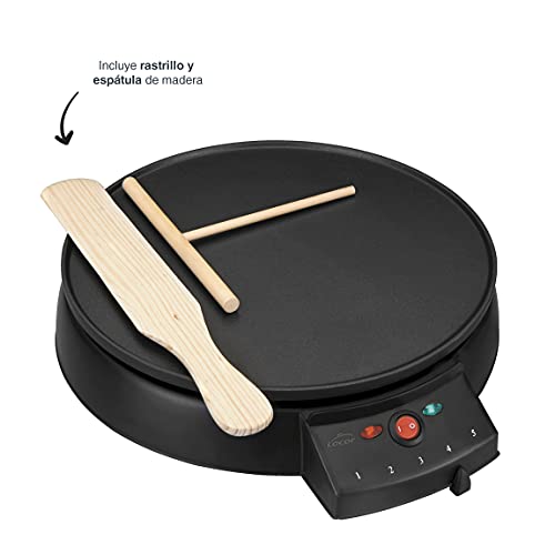 LACOR 69122 Crepes-Kochplatte Elektorat D.30 cm 1000 W