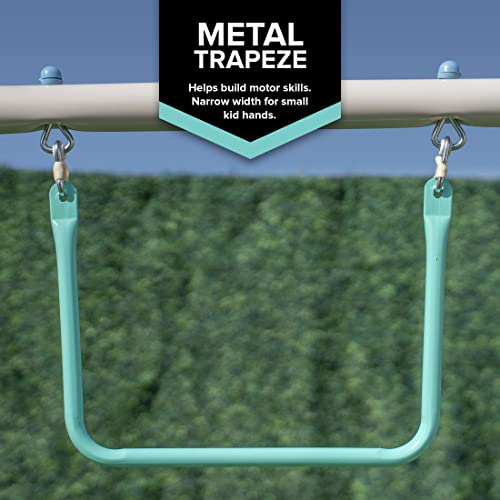 image for Sportspower MSC-4510-TL Arcadia Metal Swing Set with 5’ Slide, Trape