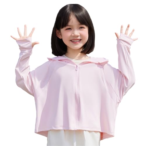 Girls UPF 50+ Sun Protection Hoodie Jacket Ice Silk Zip Up Lightweight Long Sleeve UV Shirt with Face Mask Thumb Hole4