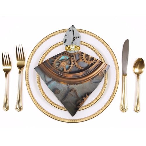 Servilletas de Tela con Diseño Steampunk 6 unidades miniatura 3