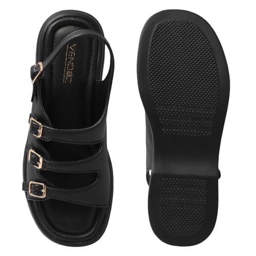 Image of Vendoz Women Stylish Slippers Wedges I Flat Slip on Sandals I Stylish and Casual for Everyday use I Comfortable & Lightweight for Girls & Ladies SD301
