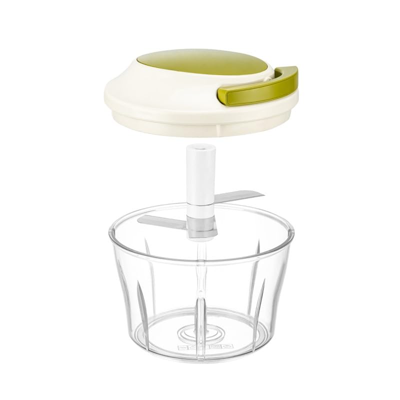 Orret Home 700 ml 3 Bıçaklı İpli Rondo – Çekmeli Doğrayıcı, Hızlı ve Pratik Sebze Doğrama, Paslanmaz Çelik Bıçaklı, Ergonomik ve Kolay Kullanım PP Plastik