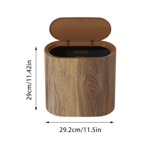 Caneca de basura pequeña cilíndrica con tapa 14 litros miniatura 2