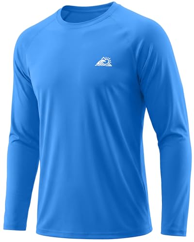 Twekfish Men's UPF 50+ Rash Guard Shirts, Long Sleeve Sun UV Protection Lightweight Cool Dry Swim...