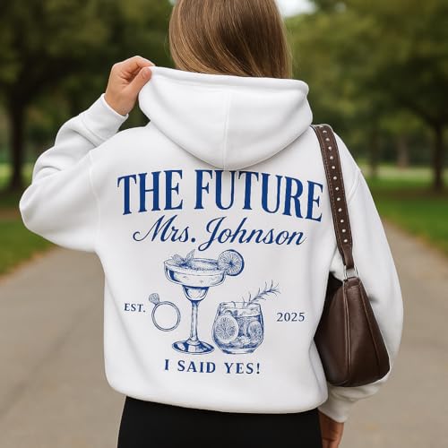 Custom Future Mrs I said Yes Shirt for Bride, Personalized Bride Hoodie, Wedding, Bridal Shower, Bachelorette, Wedding Gifts for Bride from Bridemaids3