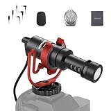 NEEWER Plug & Play Vlog Microphone, 20-20KHz Mini Supercardioid Mic with 3.5mm TRS, USB C OTG Cable, Shock Mount, Windscreen Compatible with iPhone 16 15 14 Samsung S24 Android Tablet Mac Camera, VM10