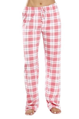 6324-COR-10018-L Just Love Women Pajama Pants / Sleepwear,Coral - Plaid,Large