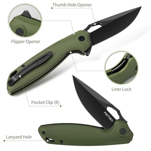 Pocket-Knife-338-Folding-Knife-Premium-Swedish-14C28N-Blade-High-End-Design-EDC-Knife-with-G10-Handle-Camping-Survival-Hiking-Knife-Best-Gift-for-Men-Women