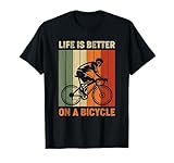 La vida es mejor en una bicicleta, bicicleta ciclista Camiseta