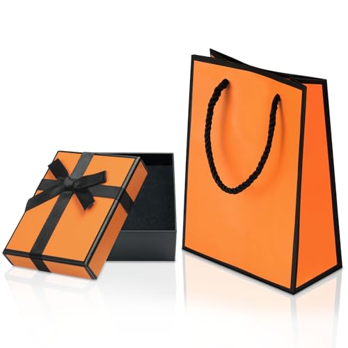 Aucuu 2 Caixa de Presente de Joalharia, caixa de presente com laço de 9x7x3cm, Caixas e Sacos de Presente de Aniversário, Caixas de Colar Caixa de Brincos para Aniversário Dia de Namorados Dia de