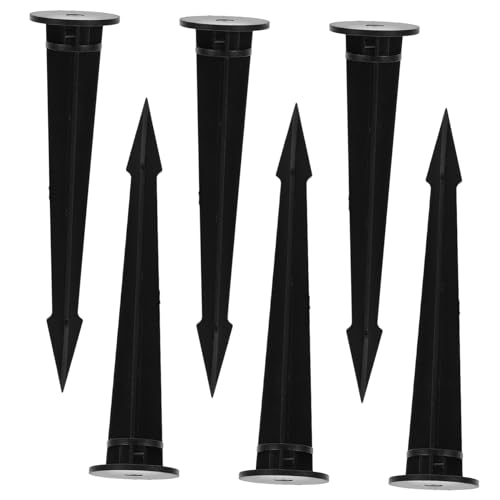 Gatuida 6 Piezas Estacas de Plástico Resistentes para Lámparas de Jardín LED de Diseño Flexible y Resistente la Intemperie para Césped y Paisajismo Exterior