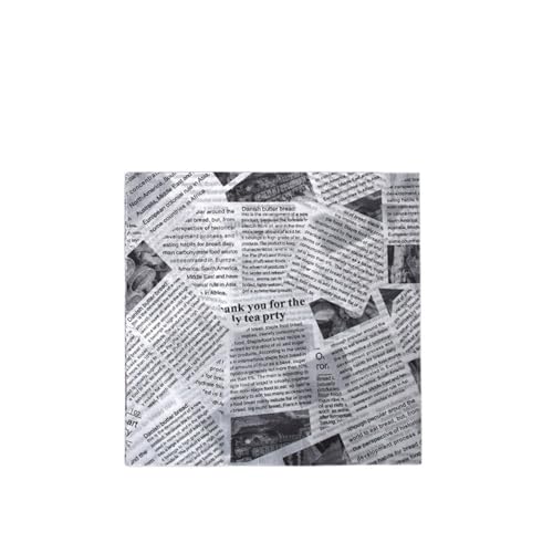 Papel de horno Papel a prueba de aceite for envolver alimentos, hornear sándwiches, hamburguesas, papas fritas, papel for fritos(White 50pcs-18cm)