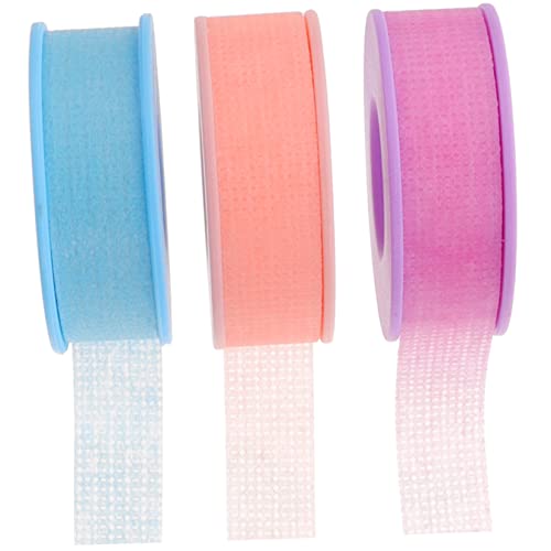 BELLIFFY 3 Rolls Breathable Non Woven Silicone Gel Eyelash Tape Skin Friendly Adhesive Lash Tapes for Comfortable Eye Skin Isolation