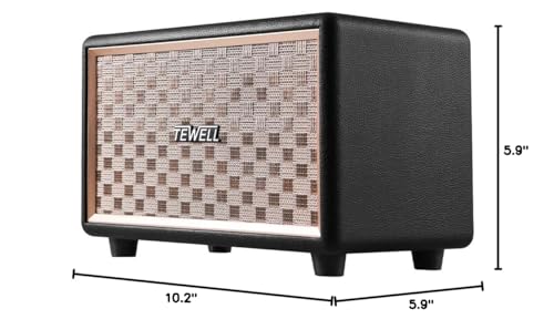 Tewell 20170323008 Home Speaker With Premium Audio | Rich Bass, Rotary Dial For Volume Control | Toggle Switch, Wireless Bluetooth & 3.5Mm Aux Input For Turntable thumb #9