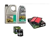 Le kit pratique pour la petite maintenance a faire soit même.Filtre à air Hiflofiltro HFA Un air filtré optimal pour une performance du moteur durable.Le filtre à huile Hiflofiltro HF assure une huile moteur propre et fiable pendant longtemps. Meilleure protection pour votre moteur.Huile de base paraffiniques de haute qualité avec des additifs de la dernière génération garantissent une très haute stabilité au cisaillement, des temps de montée en lubrification très courts aux basses températures