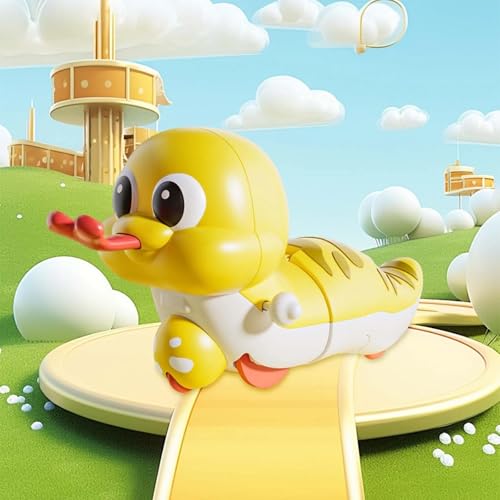 Image of Cute Wind-Up Duck Toy for Kids, Manual Clockwork Walking Duck, Colorful Cartoon Animal Toy for Toddlers & Children (Pack of 2)