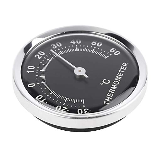 Starkes und haltbares Mini-Auto-Thermometer, 58 mm, mechanisches analoges Temperaturmessgerät mit Aufkleber