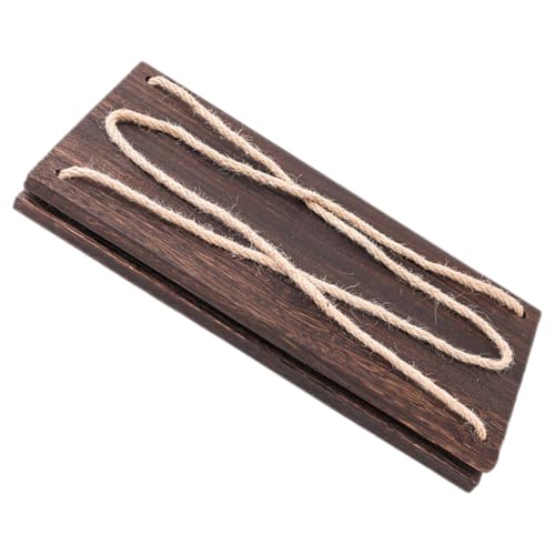 TOYANDONA Estantes Colgantes de Madera Rústica para Pared, Doble Capa Cuerda de Yute, Soporte Decorativo para Plantas y Almacenamiento, Estantería Bohemia para Sala y Dormitorio