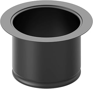 B9179 Extended Garbage Disposal Flange Deep Kitchen Sink Flange Stainless Steel for 3-1/2 Inch Standard Sink Drain Hole(Extended Sink Flange, Matte Black)