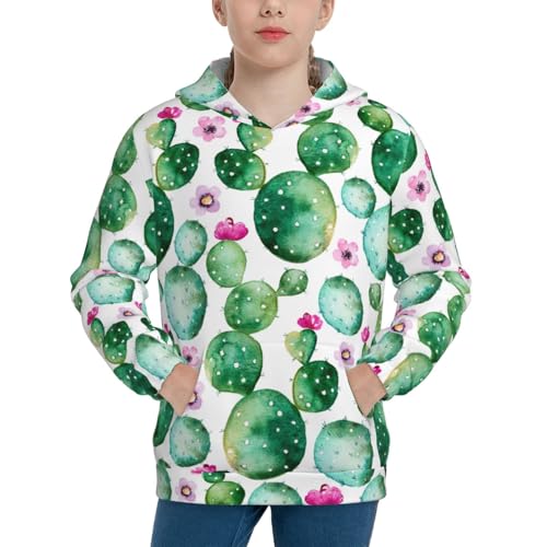 Cactus Plants Kid Hoodies Boys Sweatshirts Girls Pullover with Pocket