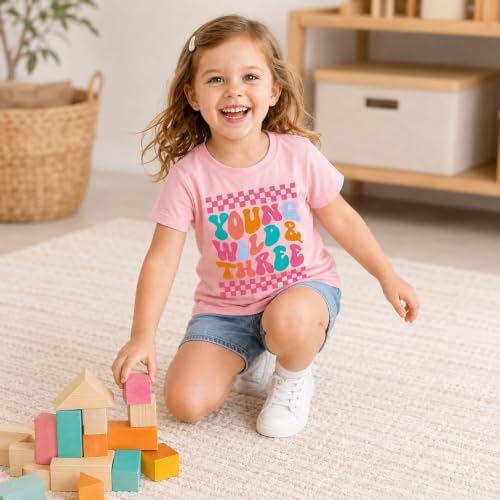 Image of Toddler Girls 3rd Birthday Shirts for Girls 3 Years Old Outfit for Party Tshirt
