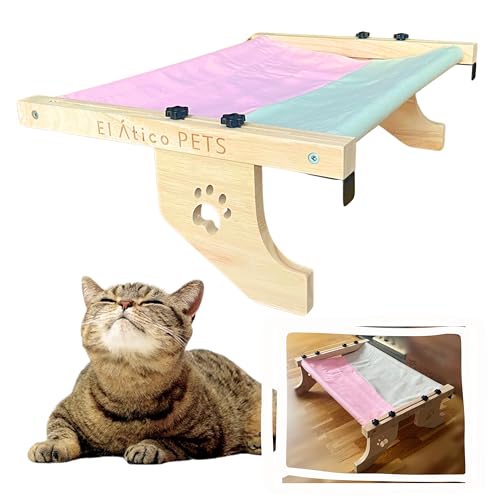 EL ÁTICO PETS Hamaca Gato Ventana. Uso Colgante a 2 Patas o en Suelo con 4 Patas. Cama Gato Radiador. Hamaca Ventana Gato. Cama para Gatos Grande. Cat Bed. Camita para Gatos