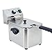 TAIMIKO Professionelle elektrische Fritteuse, Edelstahl, abnehmbarer Behälter (4 l, 2500 W, 220 V, seitliche Griffe, Thermostat)