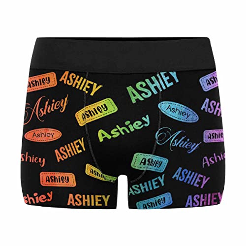 Men's Boxer Briefs Color Text Custom 9 Size Valentine's Day, Birthday for Men Women X