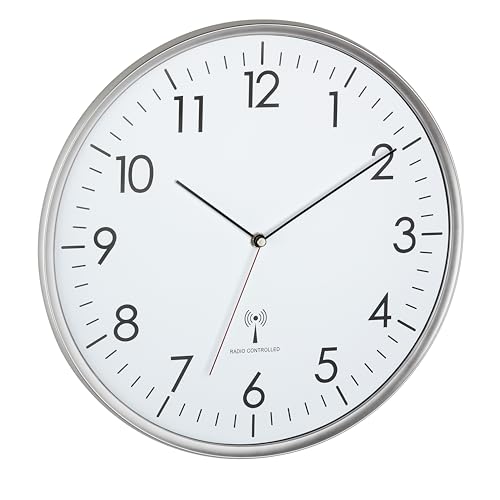 TFA Dostmann Analoge Wanduhr Funk, hohe Genauigkeit, Funkuhr...