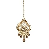 Bindhani Indian Jewelry Gold-Plated Long Headpiece Maang Tikka For Women