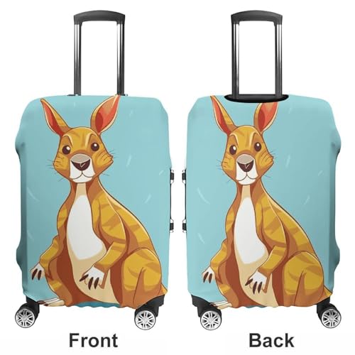 Funny Cartoon Kangaroo Zoo Printed Luggage Cover Protector, Fits 18-32 Inch Luggage3