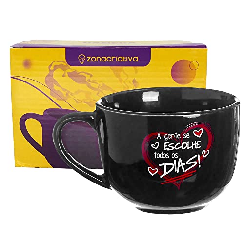 Presente Dia dos Namorados Coração de Pelúcia e Caneca Sopa 500 ml
