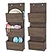 Produktbild mDesign 2er-Set Schrank-Organizer ohne Bohren  Hängeorganizer mit 3 Fächern aus atmungsaktivem Polypropylen  Mehrzweckschrank für über die Tür für Kinderzimmer und Schlafzimmer  braun