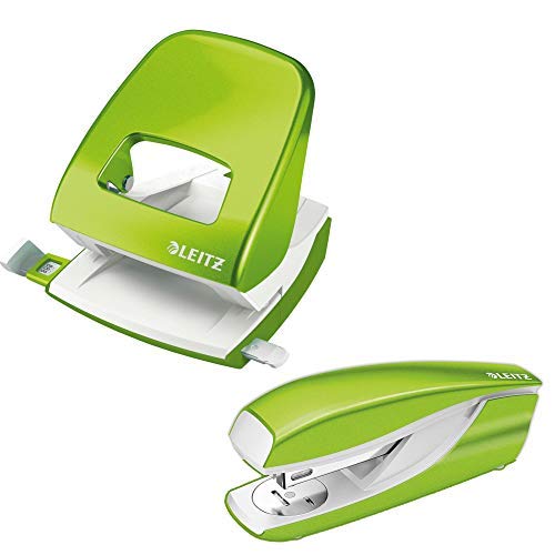 Heftgerät Standard grün metallic + Locher