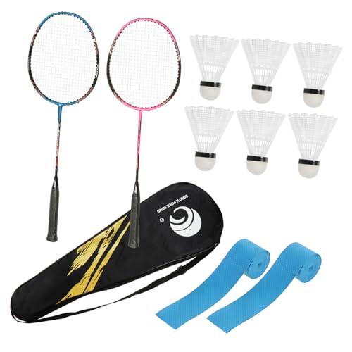 BESPORTBLE 1Juego Raquetas De Bádminton para Adultos con Bolas Equipamiento Duradero para Grupo