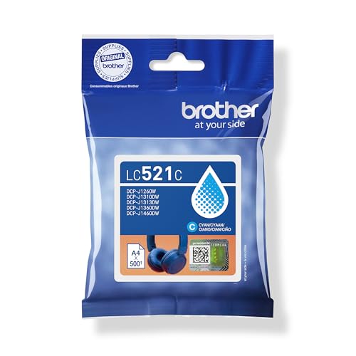 Brother LC521C Cartouche d'encre Originale - Cyan