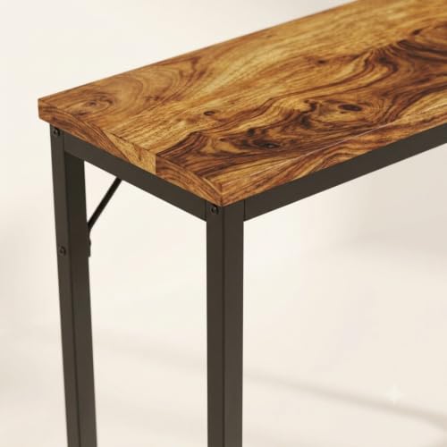 Image of Console Table|Sofa ConsoleTable|Console Tables for Entryway & Living Room Decor|Behind Sofa Table|Slim Console Table|Narrow ConsoleTable|79 x 98 x 15 Cm,Foyer Table for Hallway|Rustic Iron and Wood