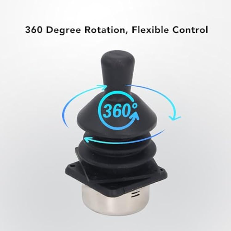 Electric Wheelchair Joystick, 360 Degree Rotation Replacement Control Rocker, Electric Mobility Wheelchairs Accessory for Brushed Brushless Motor Drive DC5V