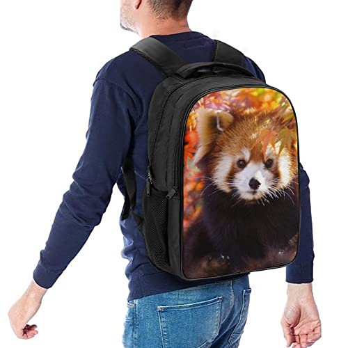 Mochila genial de panda rojo cómoda para estudiantes con espacio para libros 5