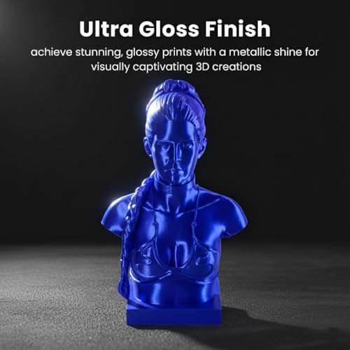 Image of Silk PLA Filament 1.75mm Royal Blue 1KG, Shiny High Gloss Finish, Perfectly Wound, Accuracy + /-0.02mm 3D Printer Filament Vacuum Packaging
