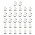 zouzai 32 Pack 6 Inch Ultra-Thin LED Recessed Ceiling Light with Junction Box 5CCT Reset Dimmable