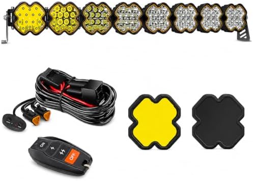 YBYZ 42-Inch 8 Pod Off Road Lights, LED Driving Lights for Jeep UTV