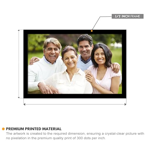 Image of Customized Photo Frame with Photo Upload | Personalized Photo Gifts | Multiple Sizes | (Landscape Black)