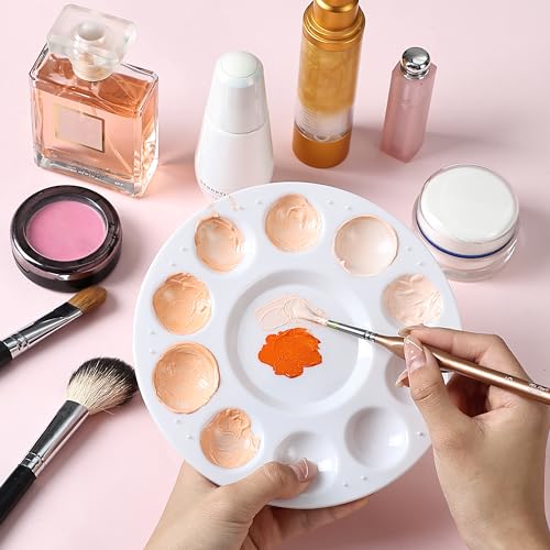 Image of Mr. Pen- Bulk Round Paint Tray Palettes, 60 Pack, White Plastic Palettes