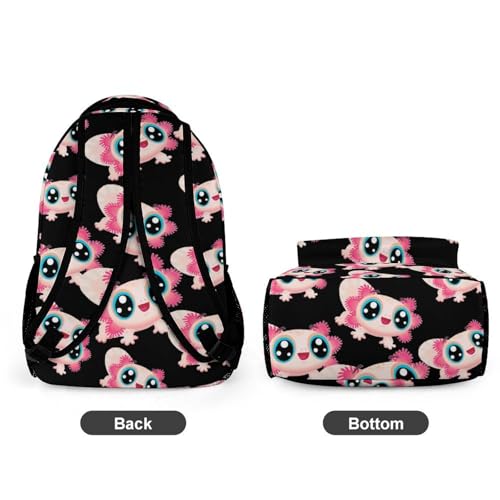 Cute Axolotl Cute Backpack Travel Daypack Lightweight Back Pack with Pockets4