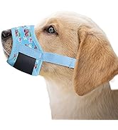 Dzmodz Dog Muzzle Adjustable Drinkable Comfortable Breathable Dog Muzzle. Pet Muzzle Suitable for...