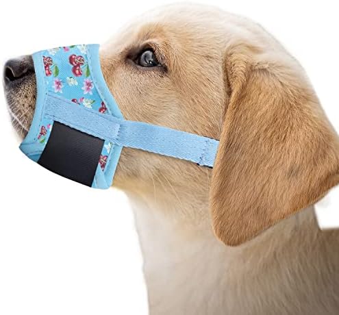Dzmodz Dog Muzzle Adjustable Drinkable Comfortable Breathable Dog Muzzle. Pet Muzzle Suitable for Small, Medium, and Large Dogs，Stop Biting Barking Chewing(M)