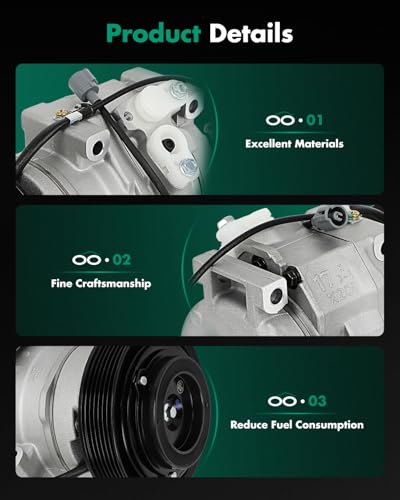 Image of SCITOO AC Compressor for Toyota for Avalon 3.0L 2000-2004 | Fast Cooling, Ultra Low Noise (≤72 dB)Air Conditioner Compressor with Clutch, Easy Installation, 77390