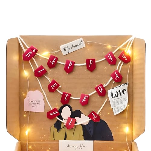 Image of Personalized Jewellery Gift Hamper for Women | Custom Name Happy Birthday Banner | 5 Pcs Set with 3 Necklaces, Charm Bracelet & Flower Hair Clutcher | Gift Box for Wife, Sister, Girlfriend